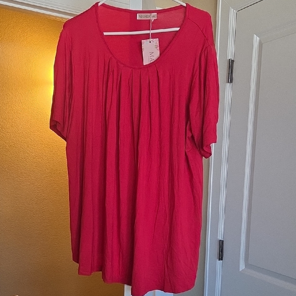 Max Studio Scarlet Pleated Blouse